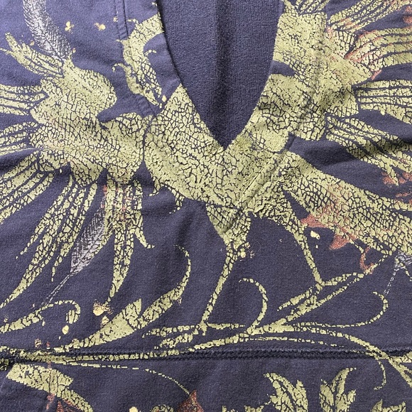 V Sport by Venezia Navy Blue/Green Hoodie Sweatshirt - Picture 4 of 7